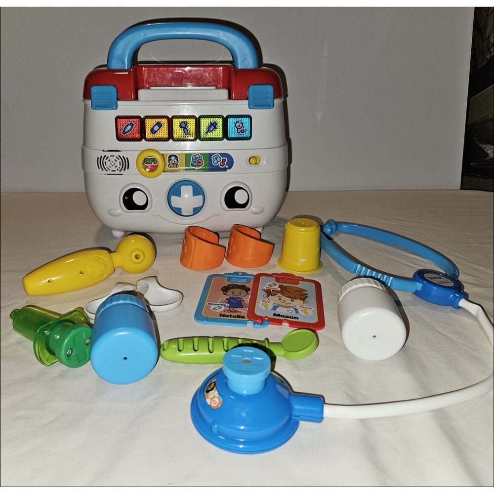 VTech Play and Heal Deluxe Medical Kit Role-Play Doctor Toy Missing A Few Pieces